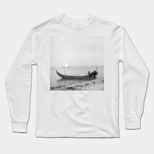 Boys playing in a fishing boat - 1920's Long Sleeve T-Shirt